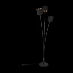 Vloerlamp TOMMY 3Del. Met. Mat Zwart