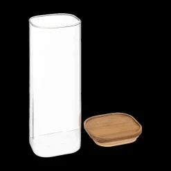 Voorraadpot AZIME Glas/Acacia 2l