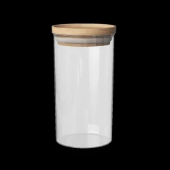 Voorraadpot BJORN Glas Hout 1l