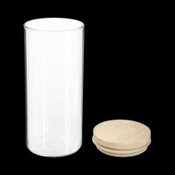 Voorraadpot BJORN Glas Hout 1.3l