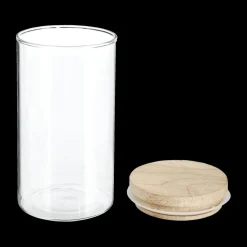 Voorraadpot BJORN Glas Hout 1.6l