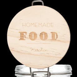 Voorraadpot HOMEMADE 2l Glas/Hout