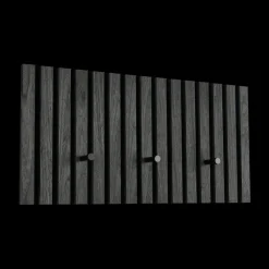 Wandkapstok GRACE 3 haken Zwart