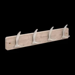 Wandkapstok HAYLIA 4 Haken Grijs/Zilver