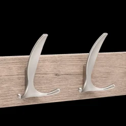 Wandkapstok HAYLIA 4 Haken Grijs/Zilver