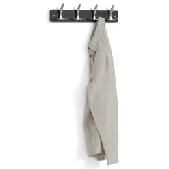 Wandkapstok HAYLIA 4 Haken Bruin/Zilver