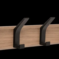 Wandkapstok STANGH 4 Haken Hout/Zwart