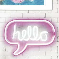 Wandlamp HELLO Acryl Roze/Wit