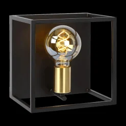 Wandlamp RUBEN 1Del. Zwart/Goud