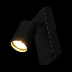 Wandlamp SOKA 1Del. Metaal Zwart