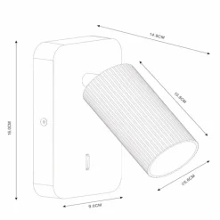 Wandspot CLUBS 1Del. Wit