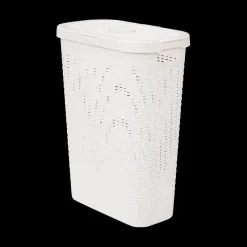 Wasmand CORBIA 40L M/Deksel Wit