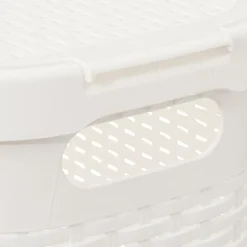 Wasmand CORBIA 40L M/Deksel Wit