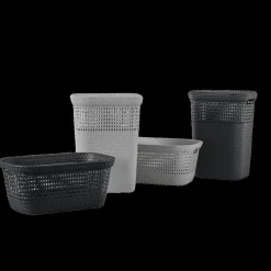 Wasmand KRITT Rotan 45L Grijs