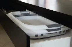 Wasmand LAUNDRIK Plooibaar Wit/Grijs