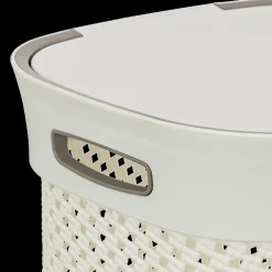 Wasmand PURLLE 60L M/Deksel Beige