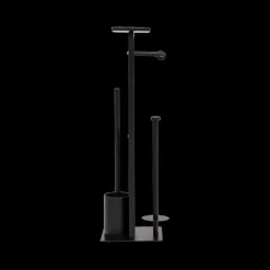 Wc-Borstel/Papier Houder LINZO Met. Zwart