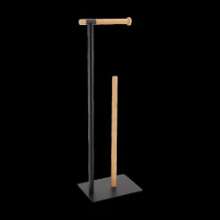 WC-Rolhouder ATHOR Bamboe/Met. Zwart