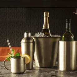 Wijnkoeler PEARLIO Schuin Brushed Goud