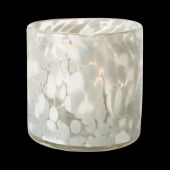 Windlicht BABLU Rnd Gls Bl/Gr