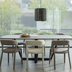 Woood Stoel NOBLE Stof Taupe